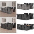 Garten Essgruppe Gartengarnitur Sitzgruppe Gartenmöbel Poly Rattan Liegestuhl 