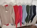 MADE IN ITALY weicher Pullover m. Alpaka V-Ausschnitt Gr. 36 38 40/42  NEU