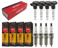 4x BREMI Zündspule +4x NGK Zündkerze V-Line passend für Fiat Grande Punto 199