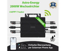 Wechselrichter 2000W drosselbar auf 800W PV Microinverter für Balkonkraftwerk-0%