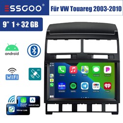 9 Zoll Autoradio Carplay Android 13 32G GPS RDS NAVI Für VW Touareg 7L 2003-2010