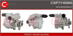 Servolenkungspumpe hydraulisch ohne Riemenscheibe CSP71103AS CASCO für DACIA