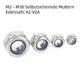 M2 - M30 Selbstsichernde Muttern Edelstahl A2 V2A Sechskant Stoppmuttern DIN 985