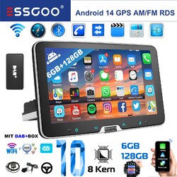 10.1" 8 Core 128G Carplay Android14 Autoradio 1 DIN GPS Drehbarer Bildschirm DAB