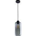 Hängelampe SOLAI in Graphit Glas Metall Design 1xE27 Lampe Esstisch Wohnzimmer
