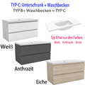 Waschtisch mit Unterschrank Badmöbel Unterschrank mit/ohne Waschbecken 50-120cm