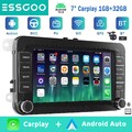 DAB+ Für VW GOLF 5 6 Touran Polo KAM 7" Autoradio Carplay Android 14 32G GPS RDS