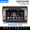 8-Kern Android 14 DAB+ Autoradio FIAT BRAVO 2007-2014 DVD CarPlay 64GB Wifi Navi