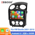 Für VW NEW Beetle 2001-10 Wireless CarPlay Android 13 Autoradio BT WiFi GPS Navi
