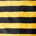 Plüschstoff Biene, Kostümstoff, schwarz/gelb (Meterware ab 0,50m)