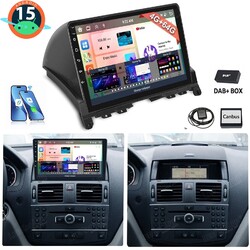 4+64G Autoradio GPS DAB+ Android 15 Für Mercedes Benz C-Klasse W204 S204 2006-11