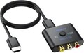 RCA auf HDMI Adapter, 16:9/4:3 Konvertierung 1080P Composite CVBS AV zu HDMI