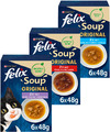 Purina FELIX Soup ORIGINAL Katzenfutter Nass Fleisch & Fisch Suppen-Mix 48x48g