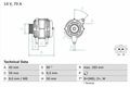 Generator Lichtmaschine LiMa Bosch 0986038070