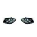 Scheinwerfersatz passend für BMW 1er Cabriolet ANGEL EYES chrom/schwarz