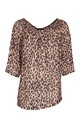 MELROSE Damen Bluse Carmenbluse Shirt Leopard Muster NEU Größe 34 36 38