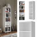 Bücherregal Bob Weiß 40 x 132 cm mit 5 Fächern Vicco