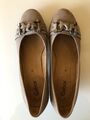 Schuhe, Damen, Pumps, Gabor, Gr. 7, Gr. 40,5, taupe, Leder, NEU