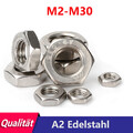 Sechskantmuttern niedrig Flach M2-M30 Feingewinde Muttern DIN 439 M3 M4 M5 M6 M8