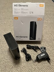 WD Elements 20 TB Desktop-Speicher extern USB 3.0-kompatibel stoßfest schwarz 
