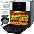 Heißluftfritteuse XXL 12L 2000W mit Dörrfunktion Grillspieß 10 Programme