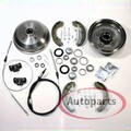 Bremstrommel Set Ø 180 mm Backen Radlager Bremsseile hinten für VW Golf I Cabrio
