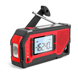 Solar Radio Notfall LED Lampe Dynamo FM/AM Kurbelradio Mit USB Handyladefunktion