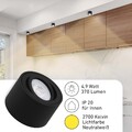 LED Aufbaustrahler dimmbar Alu schwenkbar 230V Spot schwarz Leuchte Deckenlampe