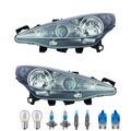 Scheinwerfer Set inkl. Premium Lampen für Peugeot 207 CC WD_ mit LWR Motor