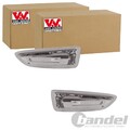 2X VAN WEZEL BLINKLEUCHTE BLINKER GLASKLAR SEITLICHER EINBAU VORNE PASSEND FÜR