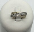 Ring mit Zirkonia 8 K/333er Gelbgold mattiert Gr. 52 -tolles Stück-