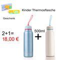 2+1 Set Kinder Thermosflasche Trinkflasche Isolierflasche Thermoskanne 300-500ml