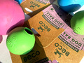 Beco Hundeball Kautschuk Hundespielzeug schwimmfähig flexibel blau pink grün 5cm