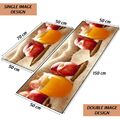 Rutschfeste Küchenläufer Teppiche weich3D waschbar Flur Teppich Tür Boden Obst Matte