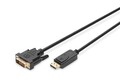 DIGITUS DisplayPort Adapterkabel, DP - DVI (24+1) St/St, 2.0m, m/Verriegelung, D