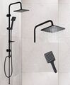 Duschsystem Regendusche Set Brausegarnitur für Badezimmer Schwarz 