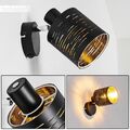 Flur Strahler Schalter Wand Lampen Wohn Schlaf Zimmer Beleuchtung  schwarz/Gold