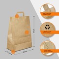 Papiertüten braun mit Flachhenkel Papiertragetasche Papiertaschen versch. Größen