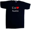 Ich Liebe Andrea V-Ausschnitt T-Shirt