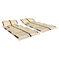 Lattenrost 7 Zonen Lattenrahmen Bettrost Holzlatten Rollrost 2 Stk. vidaXL