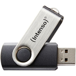 Intenso USB-Stick Basic Line mit 16 GB, USB 2.0, silber-schwarz