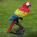 Gartenfigur Papagei ca. 66cm Ara Vogel 2780 lebensecht Haus Garten Deko
