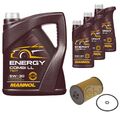 FEBI BILSTEIN Ölfilter 8L MANNOL Energy Combi LL 5W-30 für VW Passat Variant