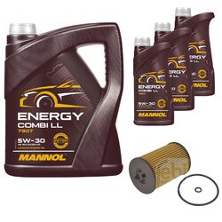 FEBI BILSTEIN Ölfilter 8L MANNOL Energy Combi LL 5W-30 für VW Passat Variant