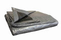Gewebeplane 70g/m² Abdeckplane 0,51 €/m² Schutzplane Ösenplane silber/schwarz