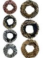 Leopard Zebra Fleece Loop Kuschelig Warmer Winter Schal Schlauchschal Rundschal