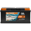 GEL Batterie 12V 140Ah Solarbatterie Bootsbatterie Marine Boot Gel Akku 120Ah
