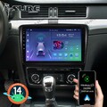 Carplay Android 14 Autoradio 2+32GB RDS Navi Für Skoda Superb 2 II 3T4 2008-2015