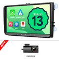 DVR+9"Android 13 CarPlay Autoradio Navi für VW GOLF 5 6 Passat CC Polo T5 Touran
