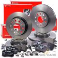 BREMBO COATED BREMSSCHEIBEN + BELÄGE VORNE+HINTEN FÜR VW GOLF 5 1K 6 5K PLUS 5M